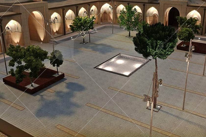 حیاط قهرمانی یکی از بخشی دیگر کاروانسرای سعد السلطنه است که با مساحت ۱۸۶۰ مترمربع، ۷ درصد کل این مجموعه را شامل می شود.
