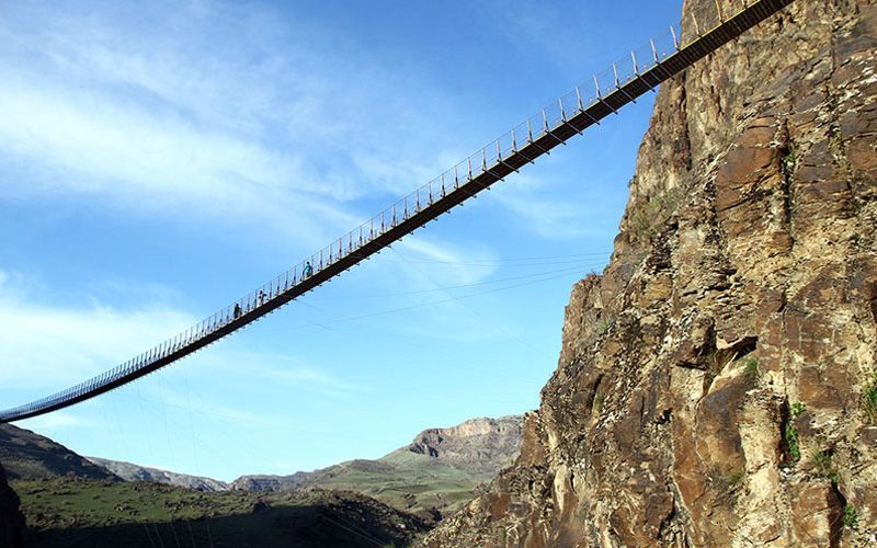 نمایی از پل معلق
راحت‌ترین مسیر دسترسی به پل پیرتقی